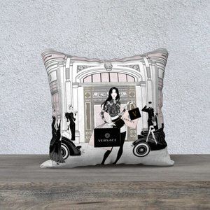 VERSACE BLACK PINK PILLOW